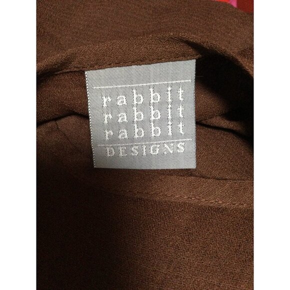 Vintage Rabbit Rabbit Rabbit Designs Two Piece Set Maxi Dress Overlay Brown 8M - Picture 7 of 10